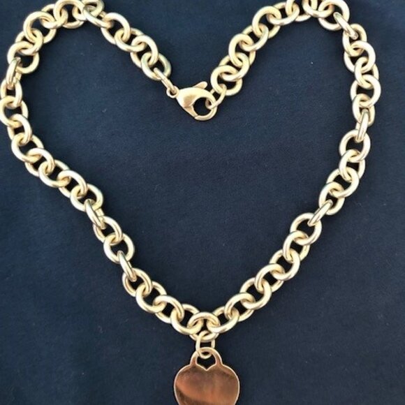 Tiffany Heart Tag Choker - Very Unique! - Picture 3 of 4